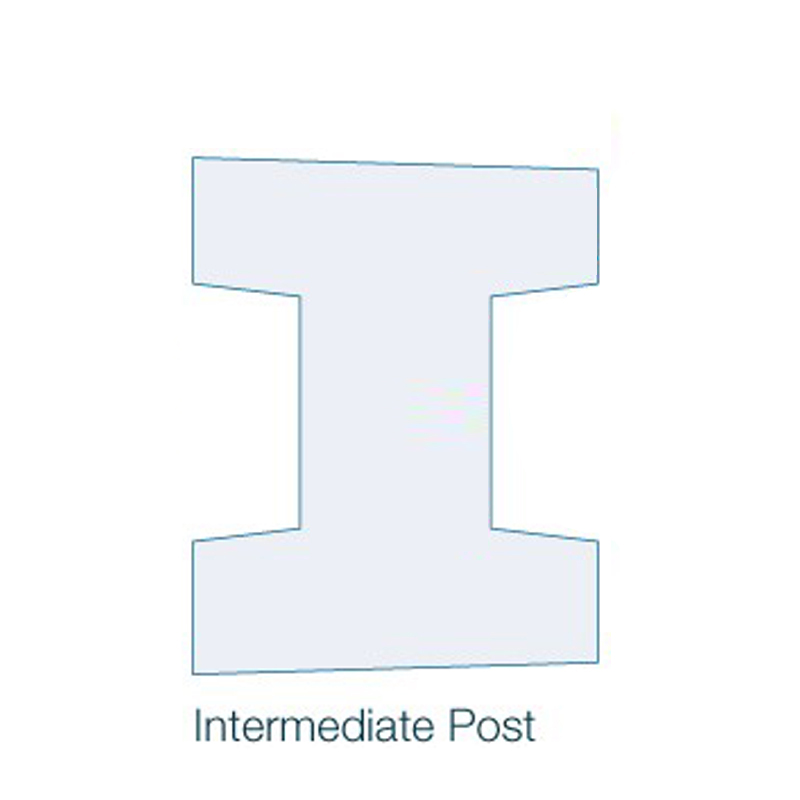 Concrete Slotted 'H' Intermediate Fence Post 2.4m (8ft)