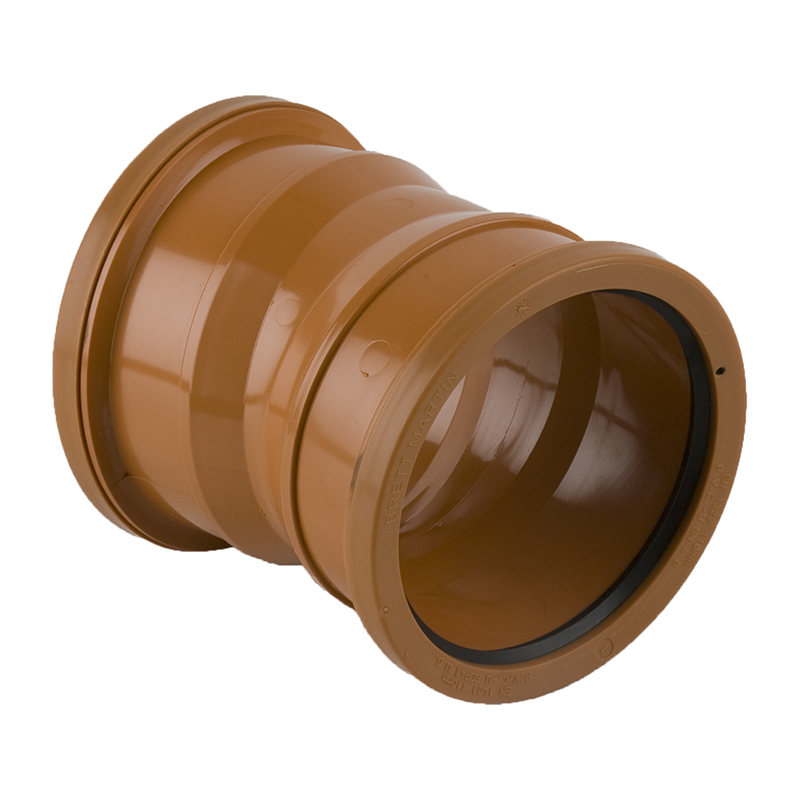Brett Martin 110mm Underground Bend 15&deg; – Orange/Brown (Double Socket)