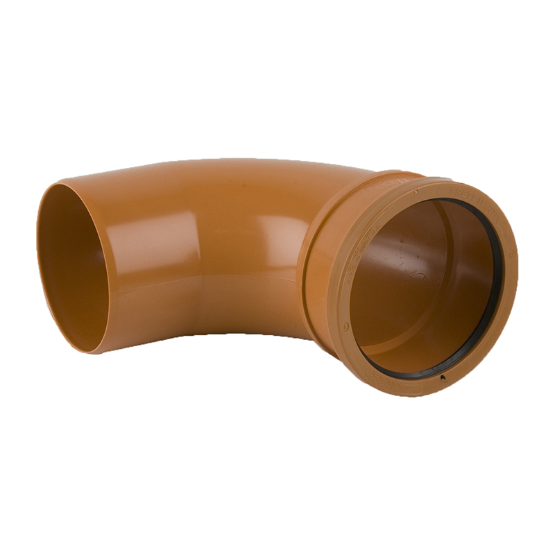 Brett Martin 110mm Underground Bend 87.5&deg; – Orange/Brown (Single Socket)